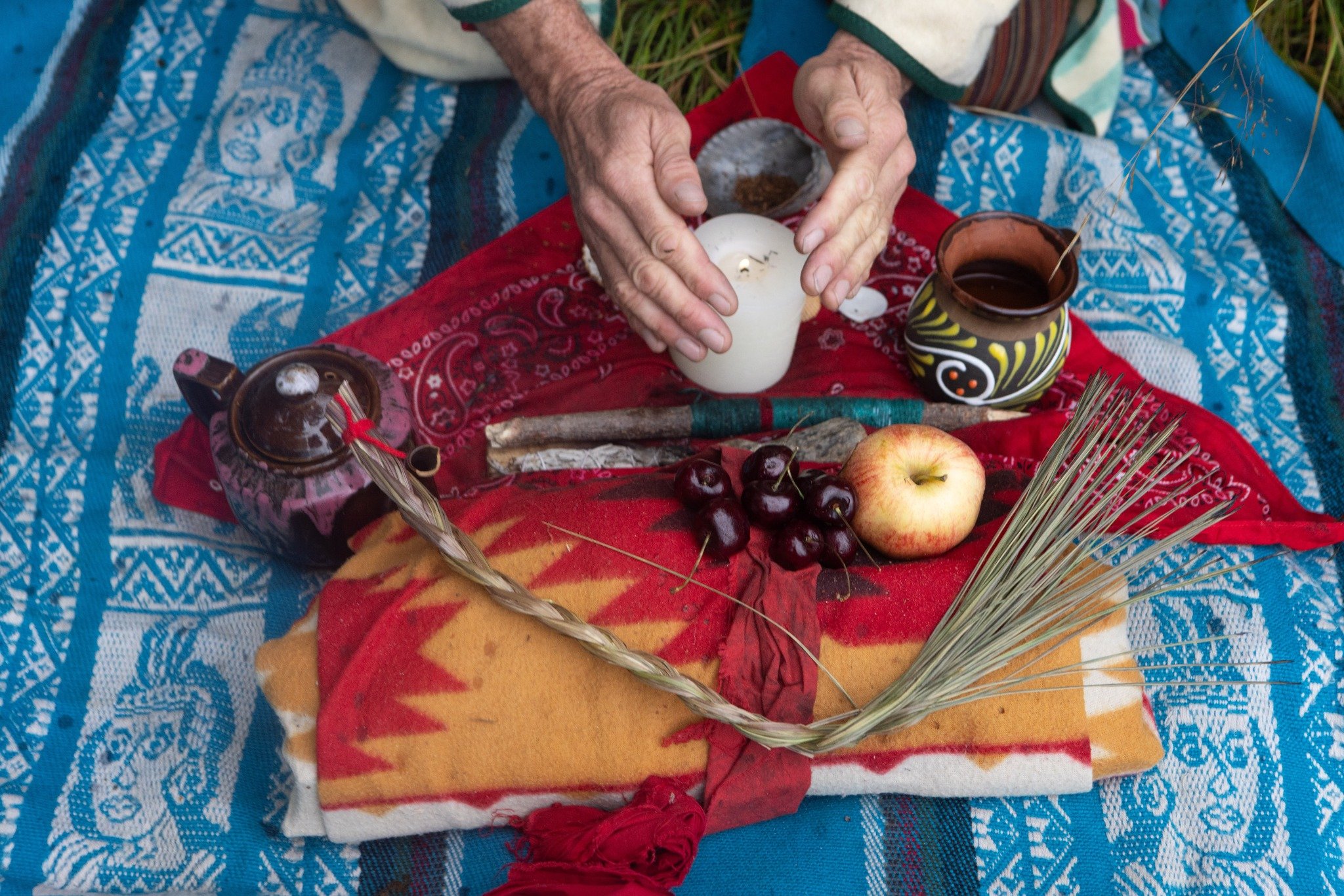 An intimate ritual altar